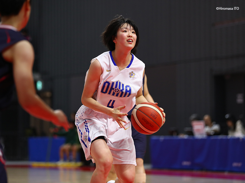 初戦を大勝したものの、「ターンオーバーが多い」と桜花学園の井上