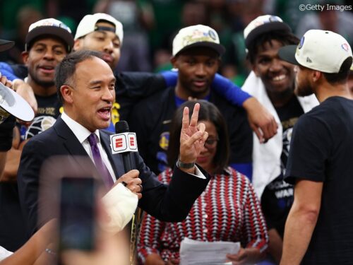 NBA副コミッショナーへ6月にウォリアーズへ優勝トロフィーを贈呈した時のことを聞いてみた