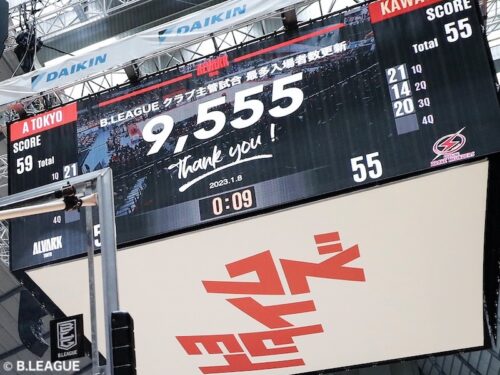 A東京がクラブ主管最多入場者数を更新…川崎戦で代々木第一体育館に9555名が来場