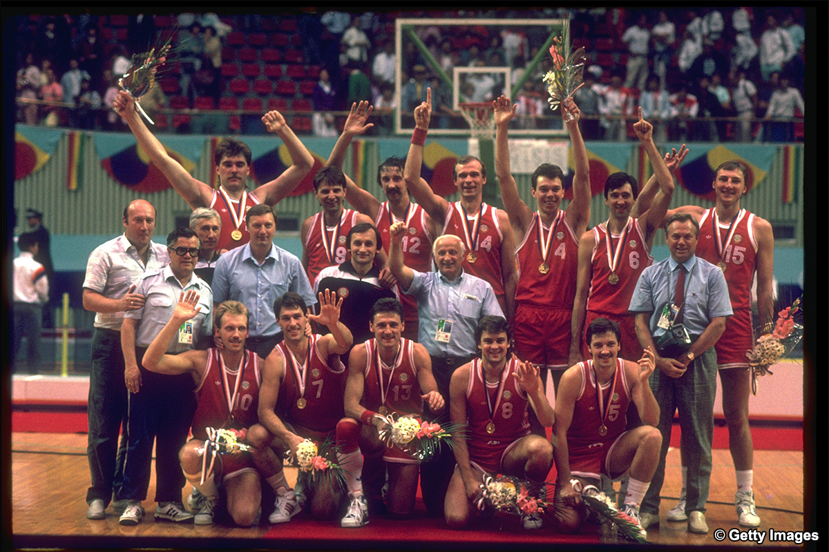 1988年ソウル大会で金メダルを獲得したソビエト連邦代表