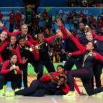 2016年リオ大会で金メダルを獲得したアメリカ代表