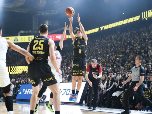 辻直人がキャリアハイペースで1位…上位6選手が41％超え／B1第17節終了時点個人成績 3ポイント編