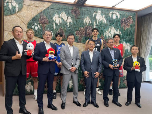 「Bリーグ10周年を愛知から盛り上げて」大村知事が県内4クラブを激励