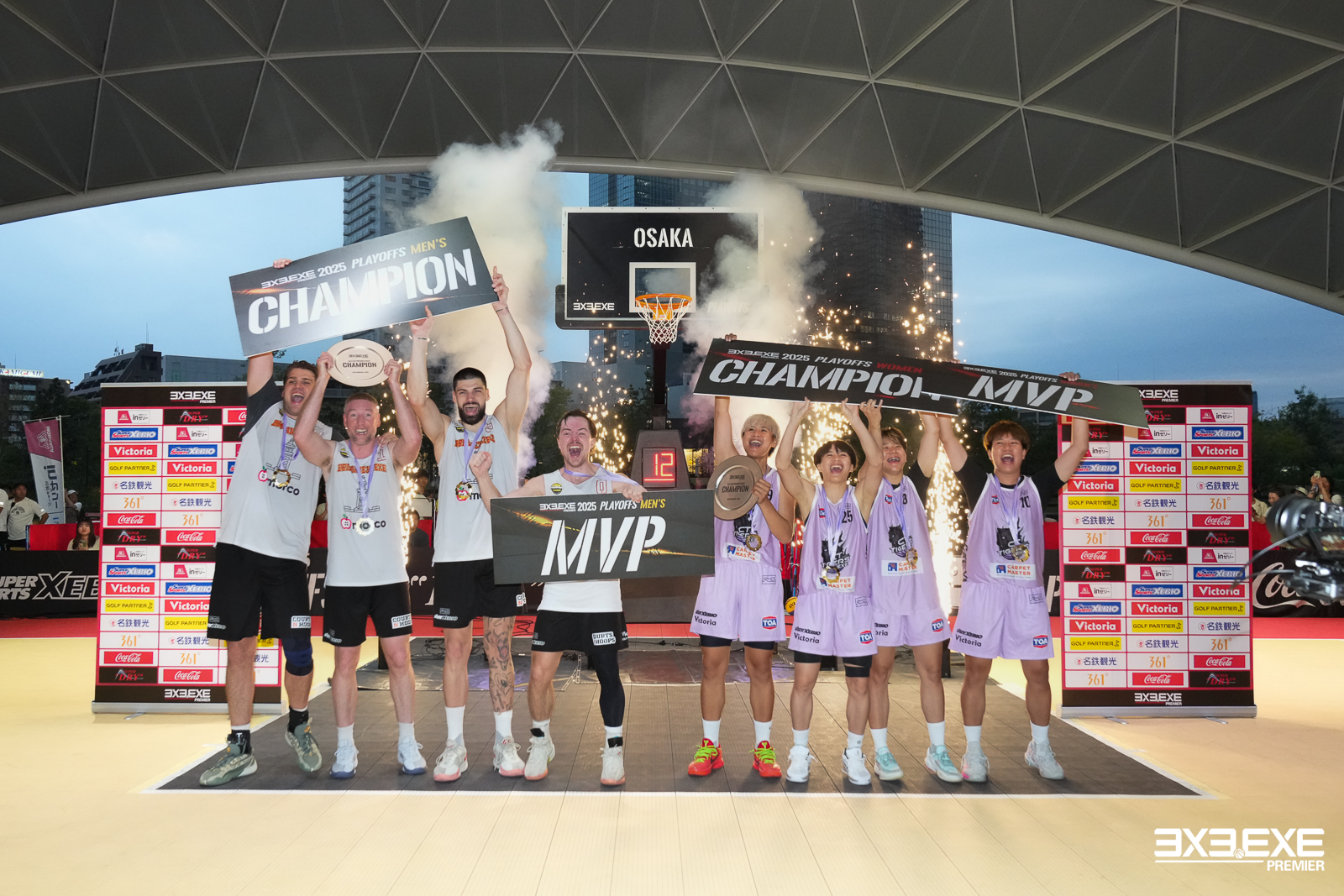 PLAYOFFSの優勝は、男子BRISBANE 3X3.EXE（初/オーストラリア）・女子