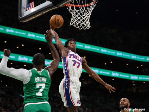 シクサーズの新人VJ・エッジコムがNBAデビュー戦で快挙…歴代3位の34得点を記録