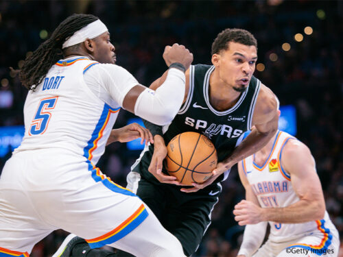 スパーズが首位サンダーに対して3連勝…第2Qからリードを許さず、ウェンバンヤマが19得点11リバウンド