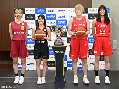 Wリーグプレーオフ開幕へ向け記者会見が開催…女子日本代表の宮澤夕貴や髙田真希らが意気込みを語る