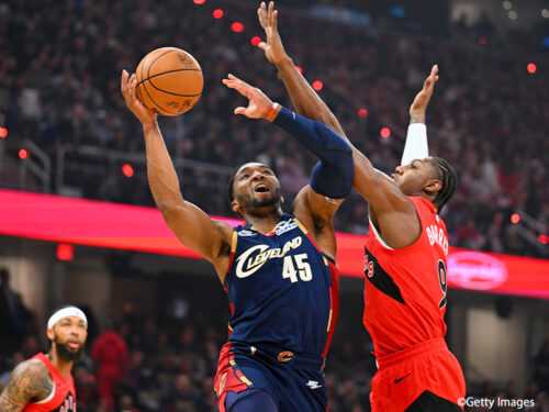 キャブスがホームでラプターズに連勝…ミッチェル、ハーデン、モーブリーの3人で83得点