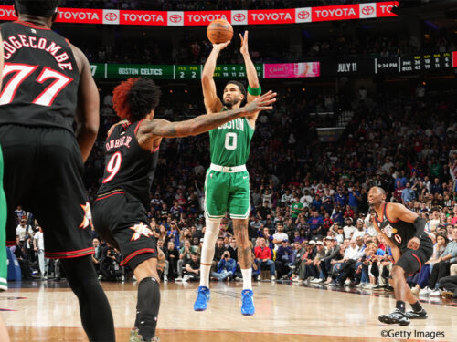 20本の3Pを沈めたセルティックス、敵地でシクサーズを下して2勝目…テイタムとブラウンがともに25得点