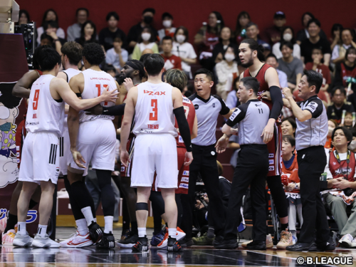 越谷のカイ・ソットに1試合出場停止と罰金…B1第33節のA東京戦で失格退場となり懲罰