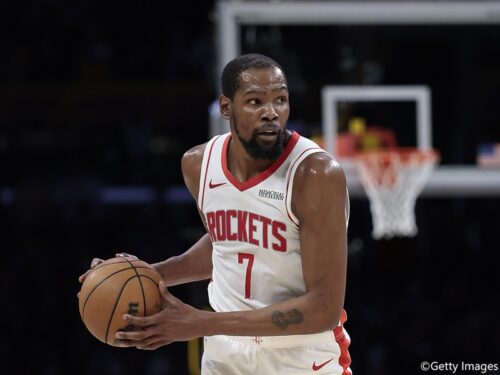 ロケッツのケビン・デュラントが左足首の捻挫と骨挫傷のためシリーズ第5戦も欠場