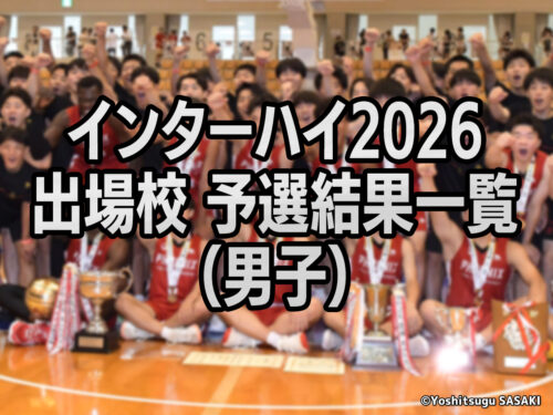 【出場校 予選結果一覧】インターハイ2026（男子）