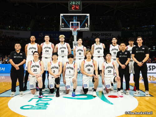 バスケ日本代表が韓国に2点リードでハーフタイムへ…渡邊雄太が前半だけで12得点6リバウンド